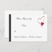 2 Harten Collide matching bruiloft rsvp (Voorkant / Achterkant)