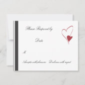 2 Harten Collide matching bruiloft rsvp (Voorkant)