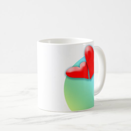 2 Harten dansen voor Valentijnsdag Mok (Voorkant rechts)