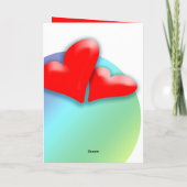 2 Harten dansen voor Valentijnsdag Wenskaart Feestdagen Kaart (Achterkant)