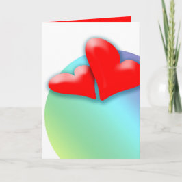 2 Harten dansen voor Valentijnsdag Wenskaart Feestdagen Kaart
