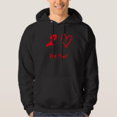 2 harten, een spoor hoodie (Voorkant)