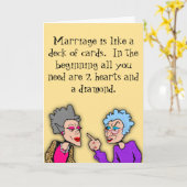 2 Harten en een diamant Kaart (Gele Bloem)