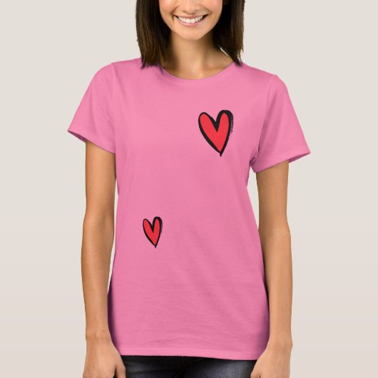 2 Harten in één pakket T-shirt (Voorkant)