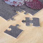 2 Harten in zand met schelpen met liefde Legpuzzel (Zijkant)