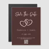 2 Harten met Initialen Bewaar de Datummagneet (Voorkant / Achterkant)