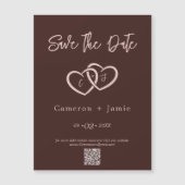 2 Harten met Initialen Bewaar de Datummagneet (Voorkant)