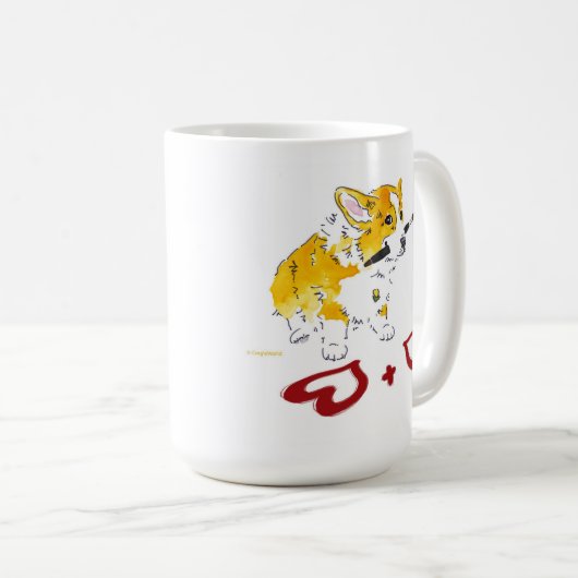 2 Harten Mok Corgi (Voorkant rechts)