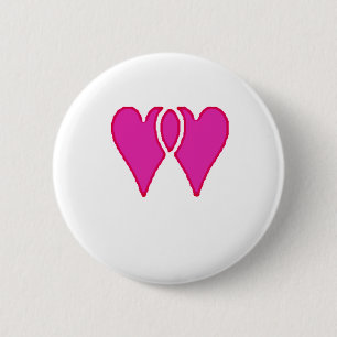 2 harten samen houden van RB-Sjabloon Ronde Button 5,7 Cm