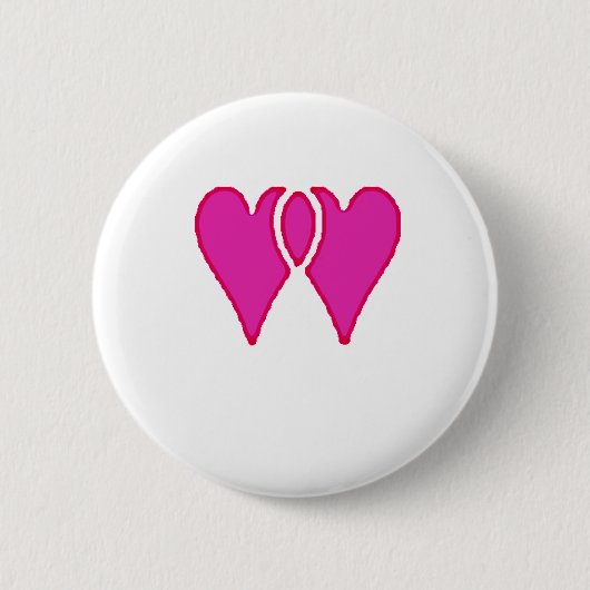 2 harten samen houden van RB-Sjabloon Ronde Button 5,7 Cm (Voorkant)