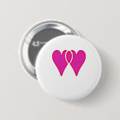 2 harten samen houden van RB-Sjabloon Ronde Button 5,7 Cm (Voorkant /achterkant)