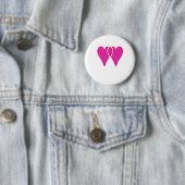 2 harten samen houden van RB-Sjabloon Ronde Button 5,7 Cm (In situ)