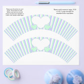 2 Hartjes en Strepen Personalized Cupcake Verpakki Flyer (Enkel)