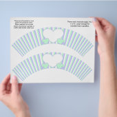 2 Hartjes en Strepen Personalized Cupcake Verpakki Flyer (Hand)