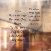 2 Hartklaren 2 Pagina's 1 Life Marry me Voorstel Raamsticker (Vel 2)