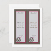 2 hartslot bruiloft opslaan datum Bladwijzer Aankondigingskaart (Voorkant / Achterkant)