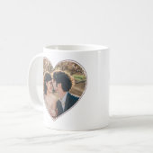 2 Hartvormige Foto's Eenvoudig Gepersonaliseerd Koffiemok (Voorkant links)
