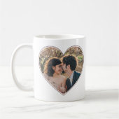 2 Hartvormige Foto's Eenvoudig Gepersonaliseerd Koffiemok (Links)
