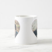 2 Hartvormige Foto's Eenvoudig Persoonlijk Geschen Koffiemok (Center)