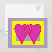 2 Hearts Together Love JGibney Het Museum Zazzle Briefkaart (Voorkant / Achterkant)