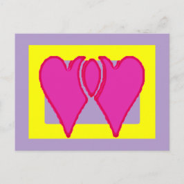 2 Hearts Together Love JGibney Het Museum Zazzle Briefkaart