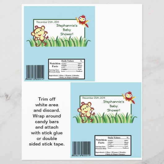 2 Hershey's Grote Bar Verpakking Regenwoud Jungle Flyer (Voorkant)