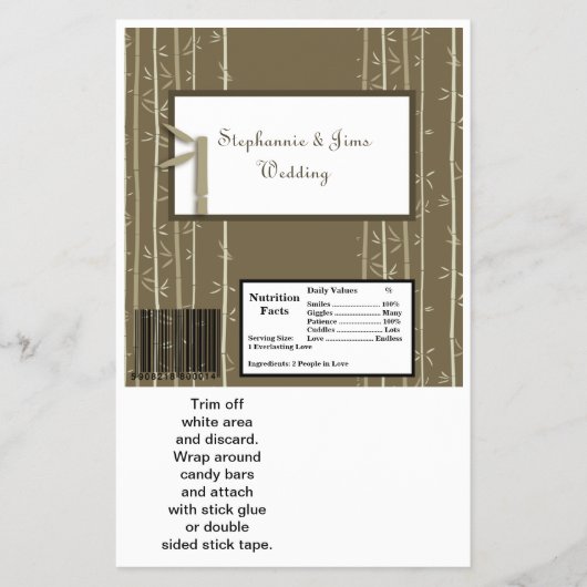 2 Hershey's Grote Bar Wrapper Bamboe Bliss Flyer (Voorkant)