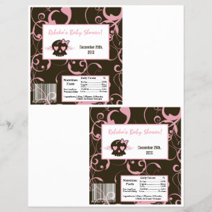 2 Hershey's Grote Bar Wrapper Girly Roze Punk Skul Flyer