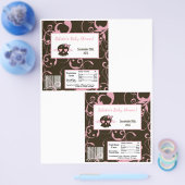 2 Hershey's Grote Bar Wrapper Girly Roze Punk Skul Flyer (Enkel)