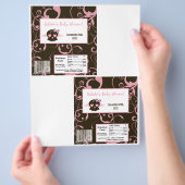 2 Hershey's Grote Bar Wrapper Girly Roze Punk Skul Flyer (Hand)