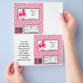 2 Hershey's Grote Stafwikkelroze Poodle Parijs Flyer (Hand)