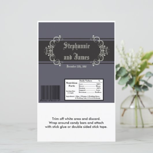 2 Hershey's Large Bar Wrapper Black Stropdas Affai (Staand voorkant)