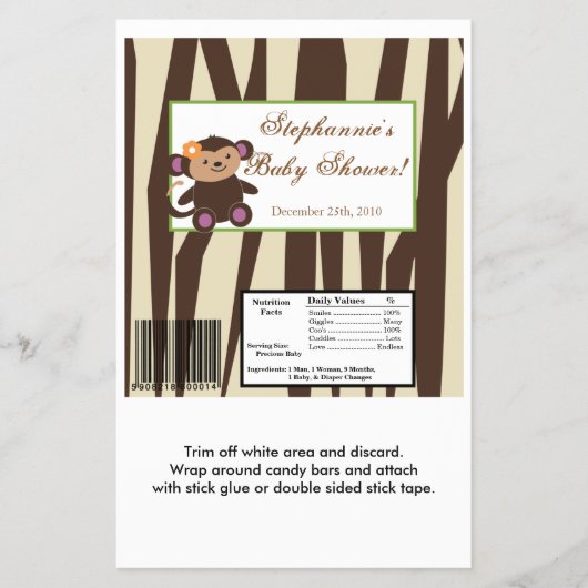 2 Hershey's Large Bar Wrapper Jacana Paars Animal Flyer (Voorkant)