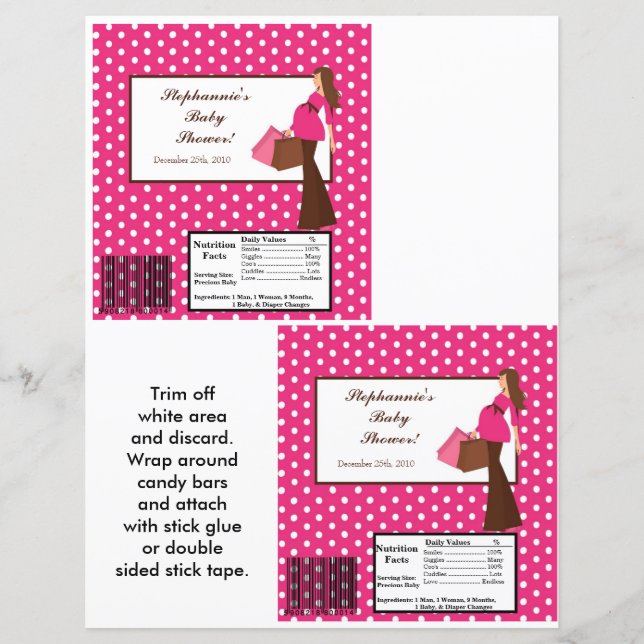 2 Hershey's Large Bar Wrapper Mod Ma Polka D (Voorkant)