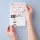 2 Hershey's Large Bar Wrapper Pink Cherry Blossom Flyer (Hand)