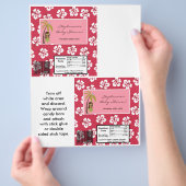 2 Hershey's Large Bar Wrapper Pink Hawaiian Luau Flyer (Hand)