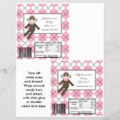 2 Hershey's Large Bar Wrapper Pink Sokt Monkey Flyer (Voorkant)