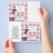 2 Hershey's Large Bar Wrapper Pink Sokt Monkey Flyer (Hand)