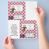 2 Hershey's Large Bar Wrapper Pink Sokt Monkey Flyer (Hand)