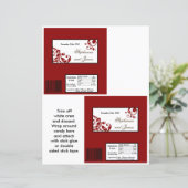 2 Hershey's Large Bar Wrapper Red Floral Filigree (Staand voorkant)