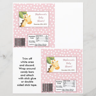 2 Hershey's Large Bar Wrapper Safari Oerwoud Giraf