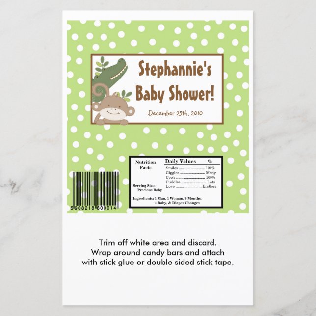 2 Hershey's Large Bar Wrapper Safari Oerwoud Zoo (Voorkant)