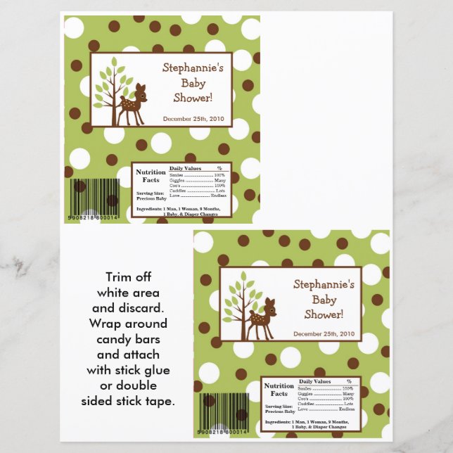 2 Hershey's Large Bar Wrapper Woodland Friends (Voorkant)