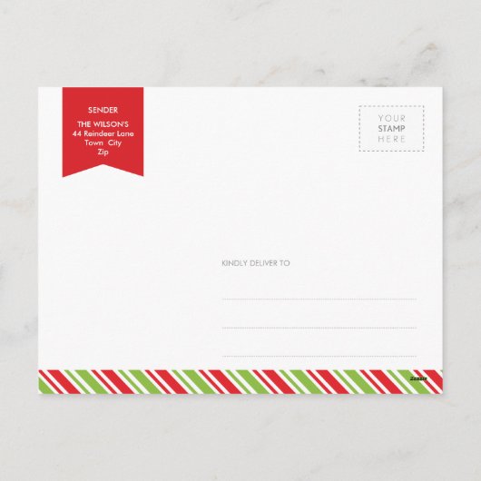 2 HET BRIEFKAART VAN KERSTMIS VAN DE FOTO:: (Achterkant)