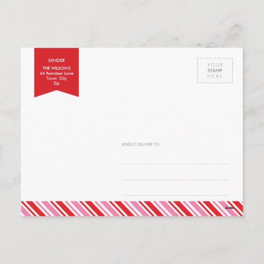 2 HET BRIEFKAART VAN KERSTMIS VAN DE FOTO:: (Achterkant)