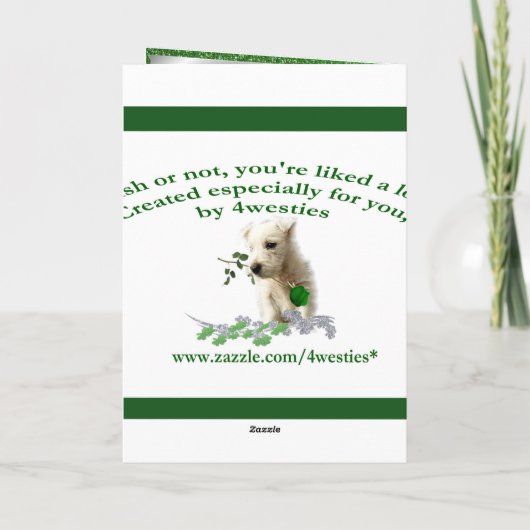 2. Het Puppy Nummer Één van Westie het Geluk van Kaart (Achterkant)