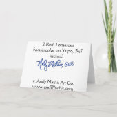 2 het rode Wenskaart van Tomaten Kaart (Achterkant)