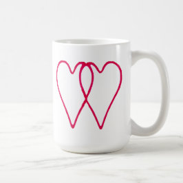 2 het Wit van harten samen de Giften van Zazzle Koffiemok