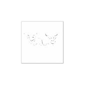 2 Highland koeien Rubberstempel (Afrduk)