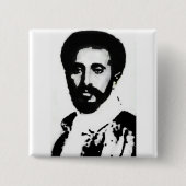 2" HIM Haile Selassie I Badge Vierkante Button 5,1 Cm (Voorkant)